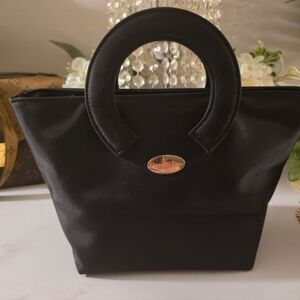 Dior Black Tote with Gold Logo Plaque